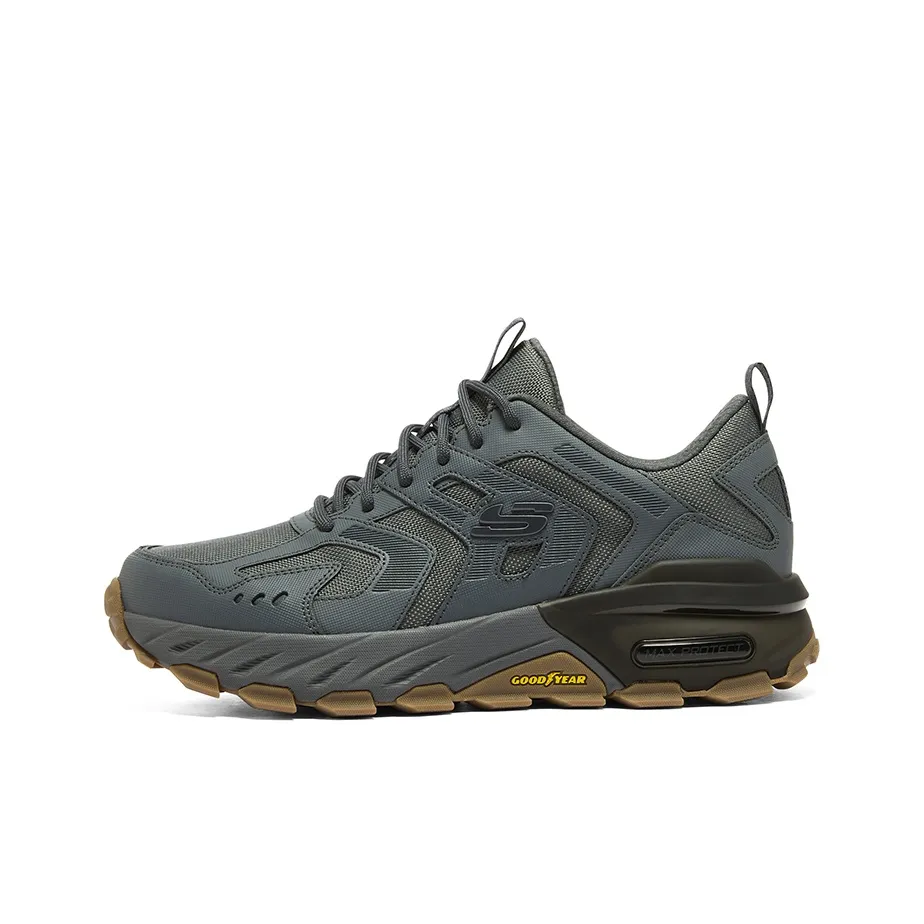 Skechers Max Protect Кожа MID Повседневная обувь Мужская Темно-серая Синяя