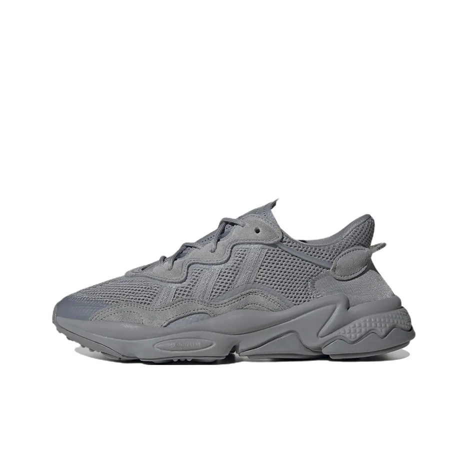 Adidas Originals Ozweego Сетчатая ткань ТПУ (TPU) Замша Низкий верх Повседневная обувь Унисекс Серый