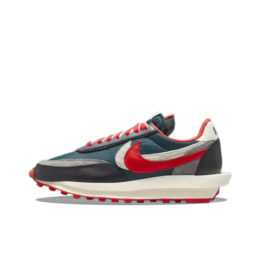Sacai X Nike LDWaffle Полночь Ель Удобная и Модная Низкий Топ Повседневная Обувь Унисекс Черный Синий Красный