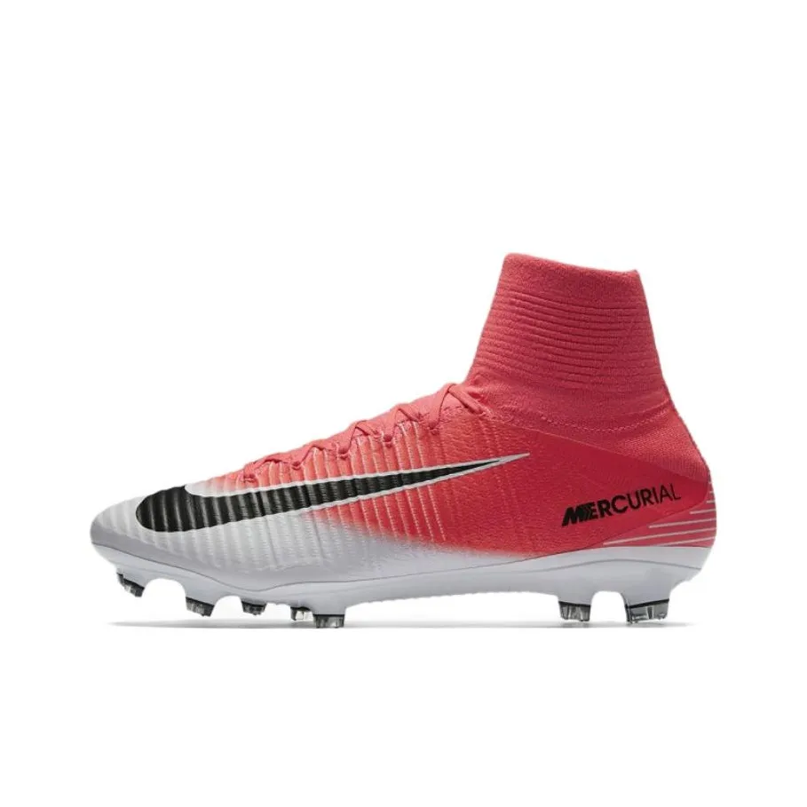 Nike Mercurial Superfly 5 Soccer Shoes Men High Top White/Pink/Black