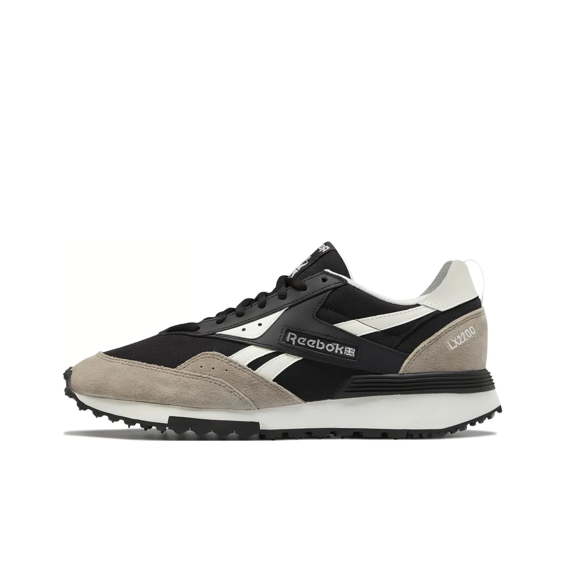 REEBOK LX2200 Кожа Низкий Верх Повседневная Обувь Унисекс Черный Серый