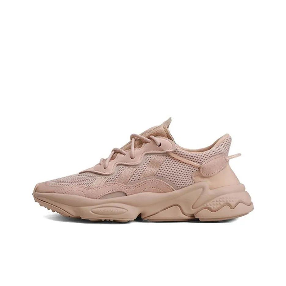 Adidas Originals Ozweego Сетка Текстиль Амортизация Низкий Топ Повседневная Обувь Унисекс Рельеф Розовый