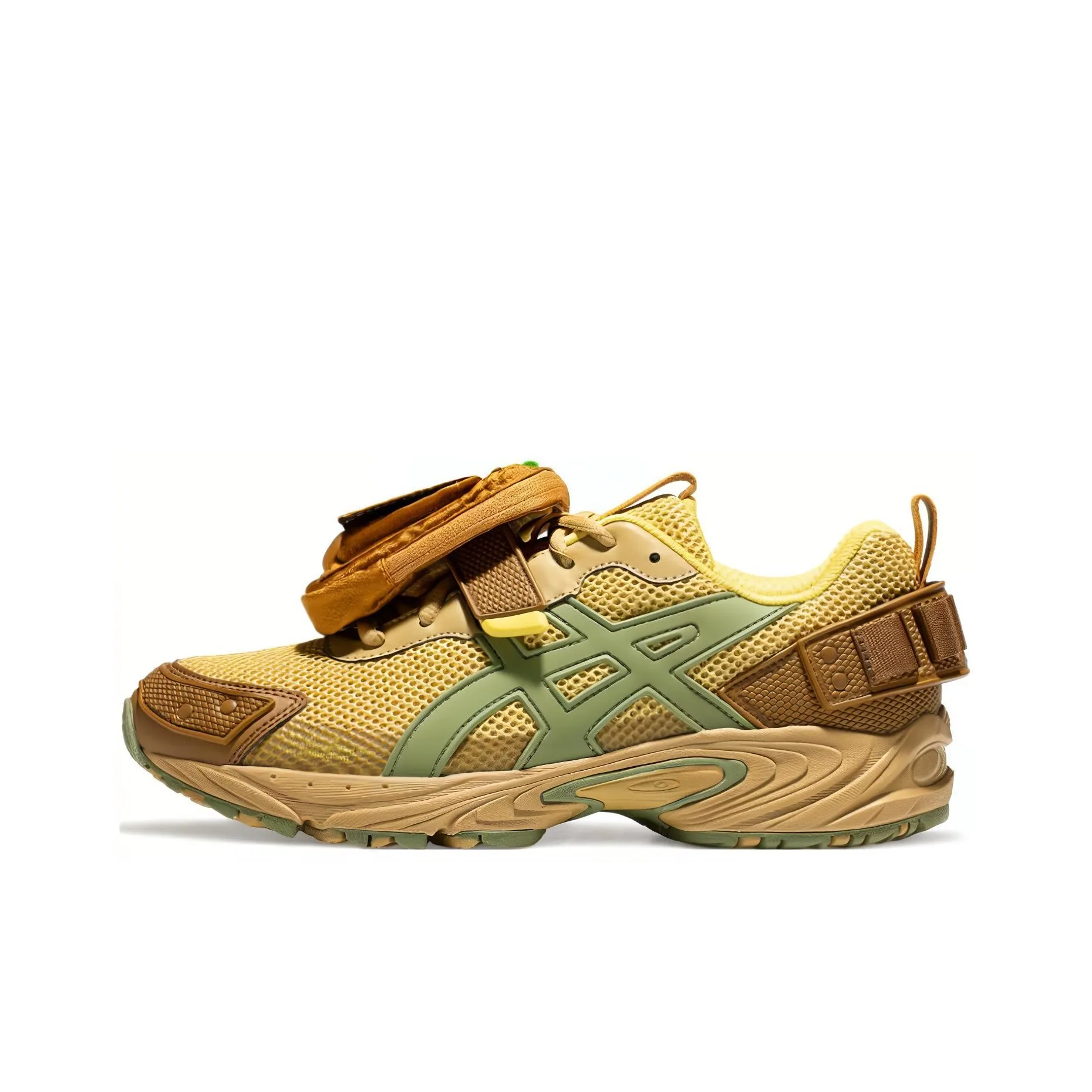 ASICS Гель Kahana TR V3 Сетка Устойчивая к истиранию Дышащая Низкая Повседневная Обувь Унисекс Желтая