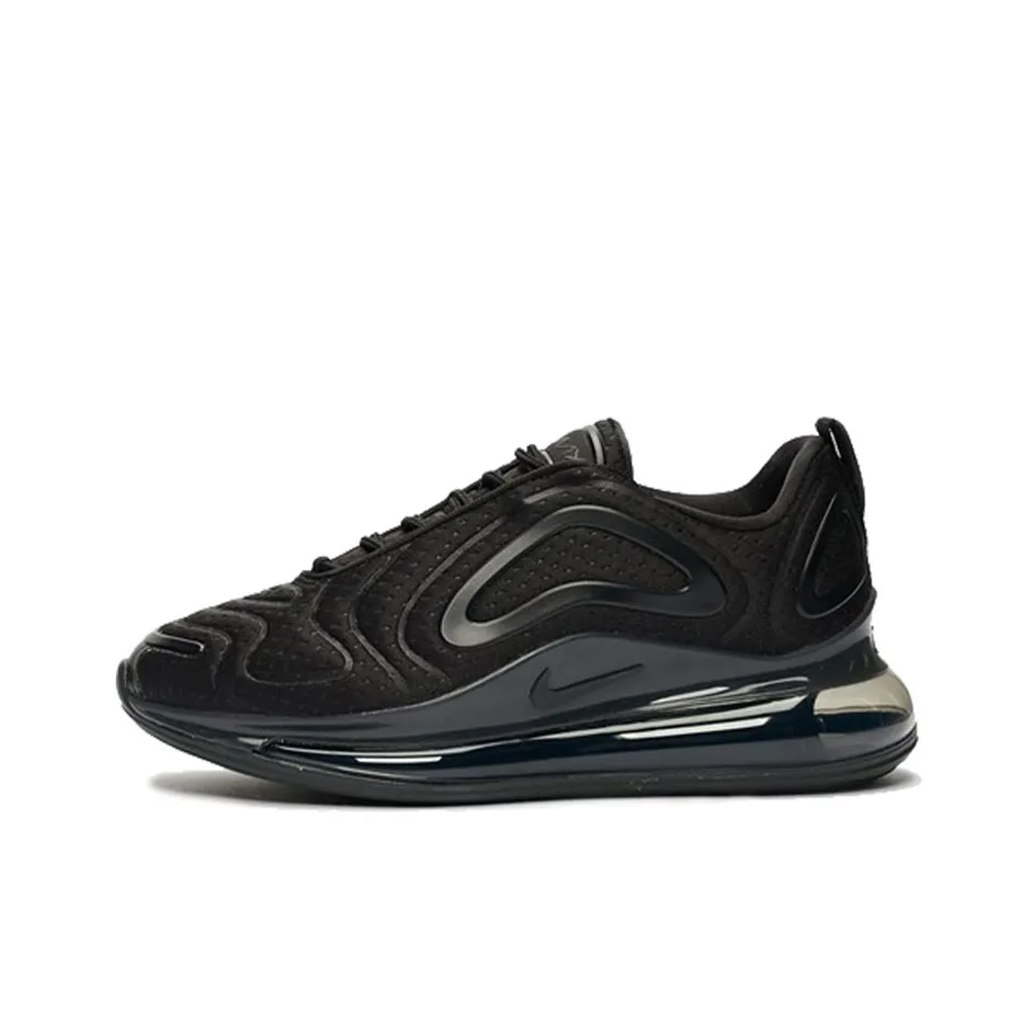 Nike Air Max 720 Сетчатая ткань Низкий топ Повседневная обувь Женская Чисто черный