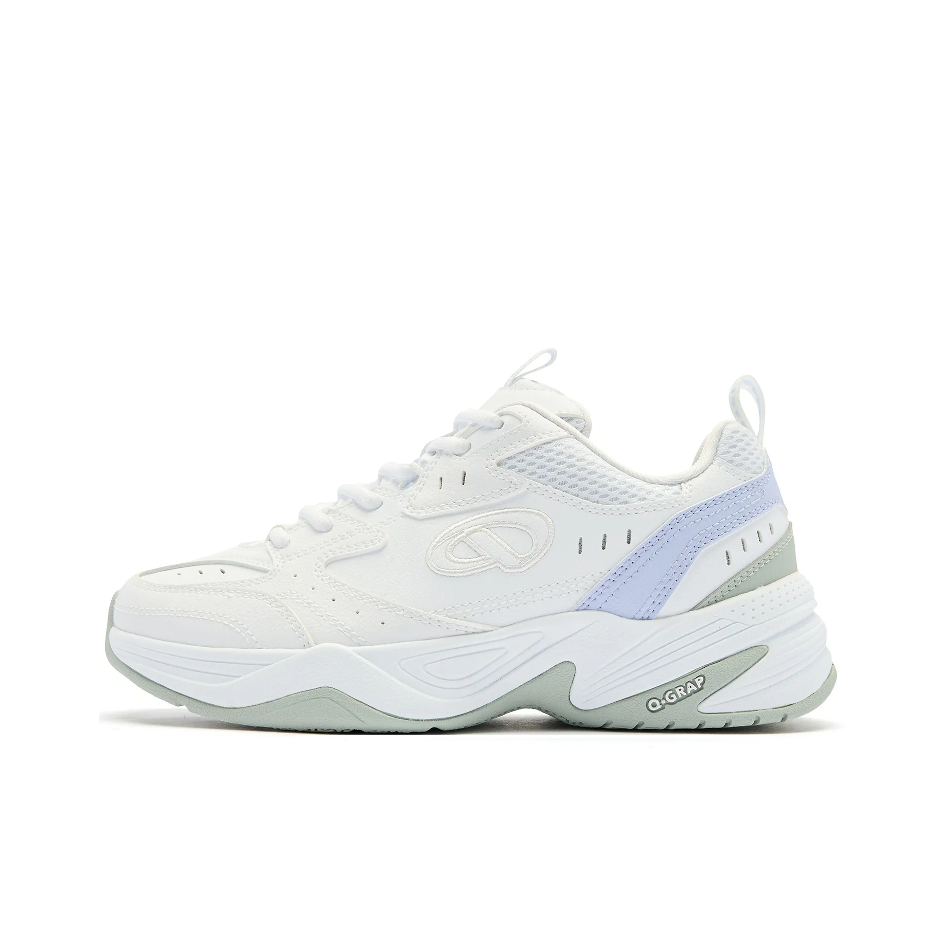 QIAODAN Устойчивые к истиранию амортизаторы Slip-resistant Низкие кроссовки для бадминтона Женские Белые Фиолетовые