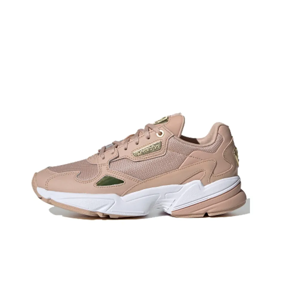 Adidas Originals Falcon Mesh Suede Cushioning Low-Top Casual Shoes Women's Pink Brown