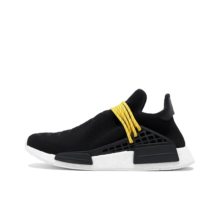 Adidas Originals Pharrell Hu Casual Shoes Unisex Low Top Black/White/Yellow