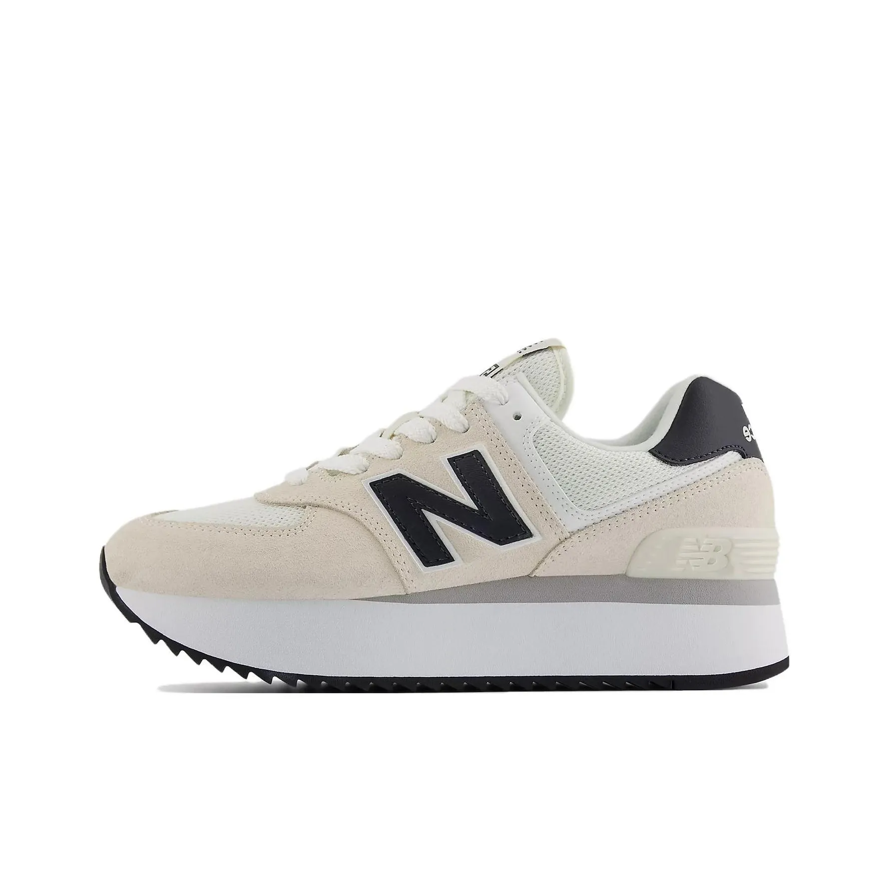 New Balance NB 574+ Casual Shoes Women's Low Top Ecru