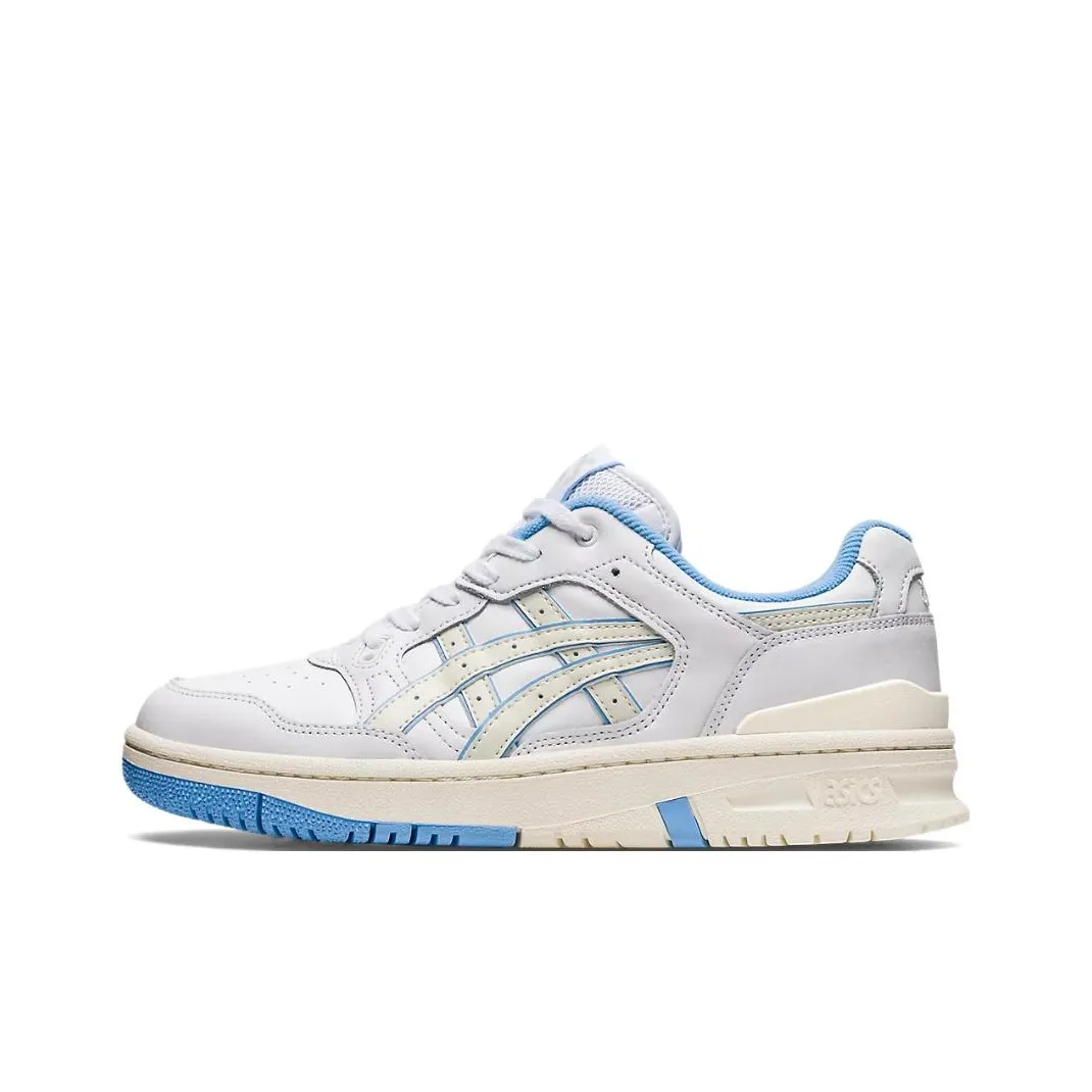 Asics EX89 Синтетическая кожа устойчивая к истиранию низкий верх повседневная обувь унисекс белый и синий