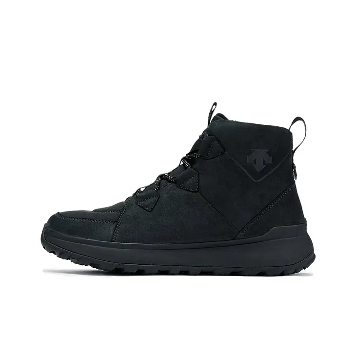 DESCENTE Ski Style Casual Shoes Men High Top Black