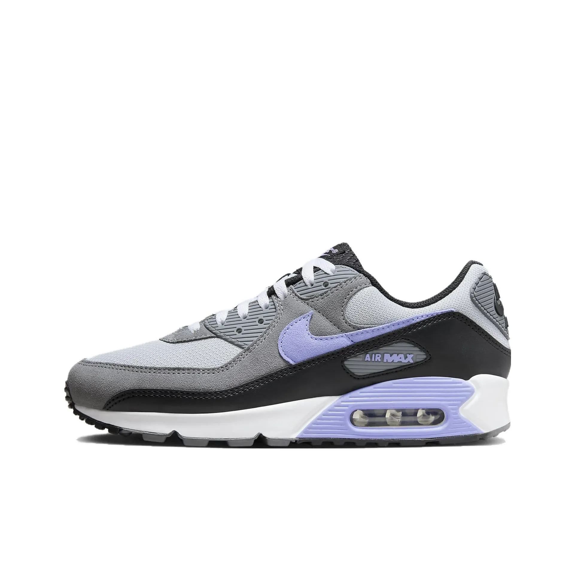 Nike Air Max 90 Low Топ Повседневная обувь Мужская Серый Фиолетовый