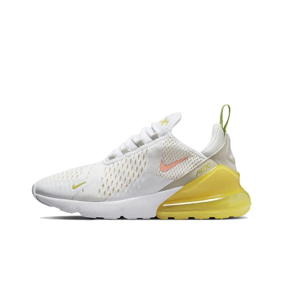 Nike Air Max 270 Спортивный низкий топ повседневная обувь для женщин белый желтый