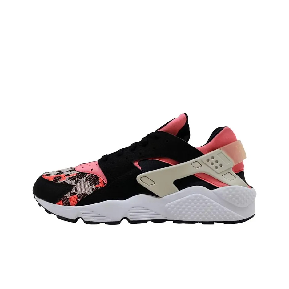 Nike Air Huarache Casual Shoes Women's Low Top Black Pink