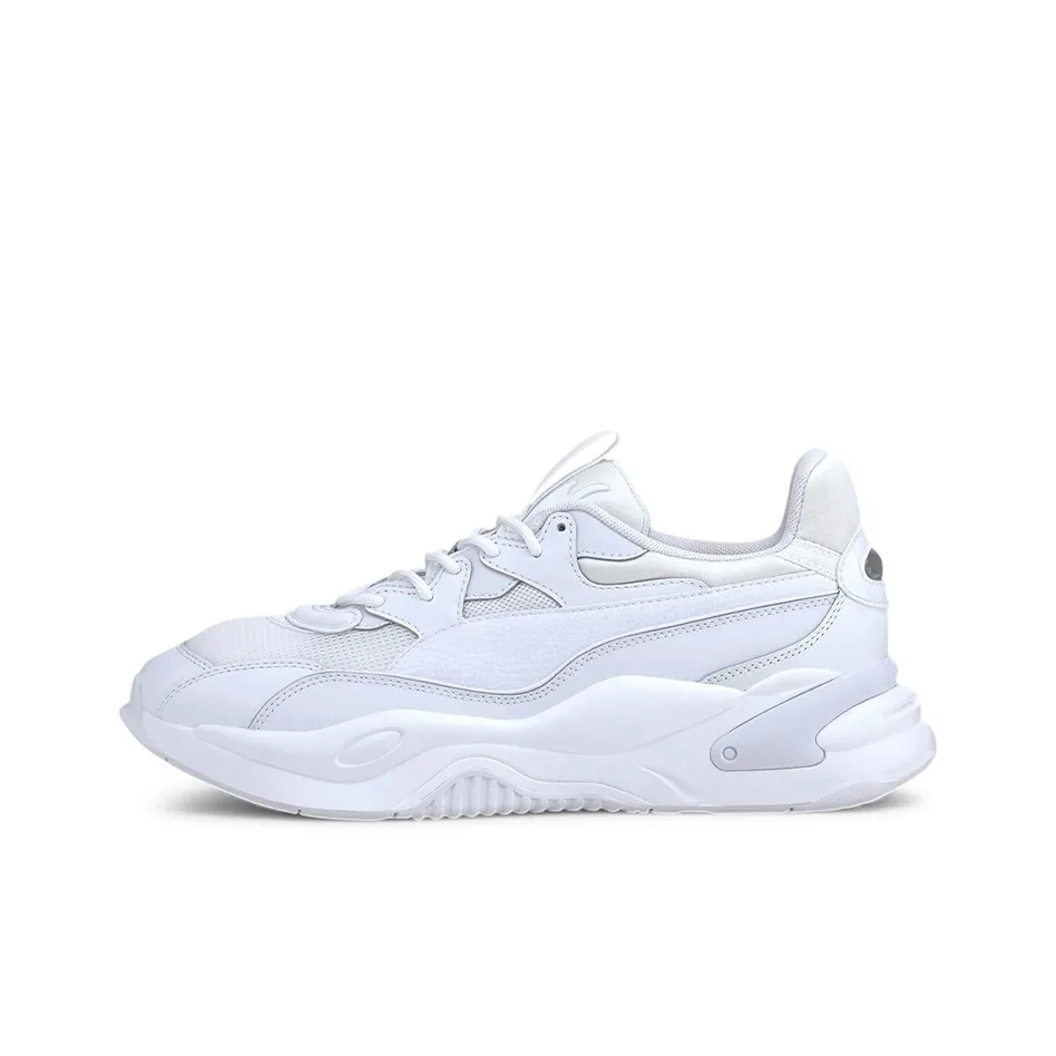 PUMA RS 2K Сетка Текстиль Синтетическая кожа Низкий верх Повседневная обувь Унисекс Белый Серый