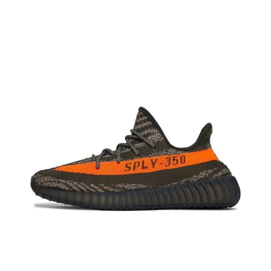 Adidas Originals Yeezy Boost 350 V2 Casual Shoes Unisex Low Top Gray Orange