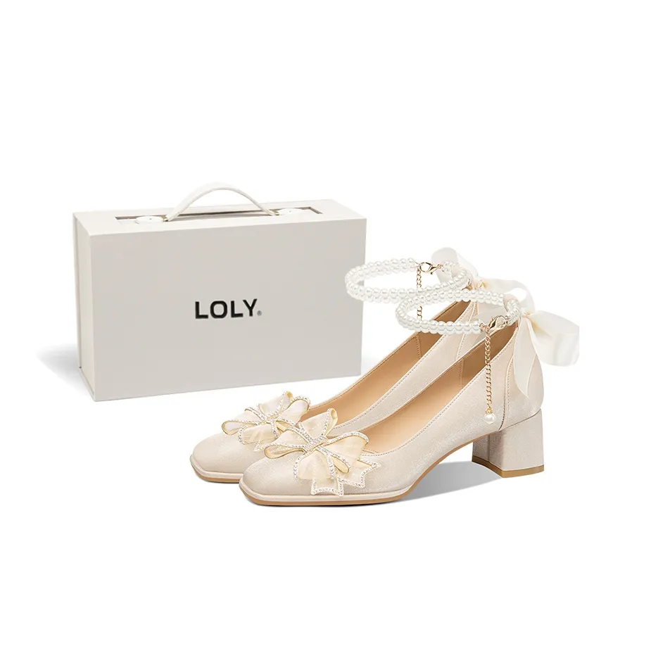 LOLY Грубый каблук Высокие каблуки 5 см Женские Экрю