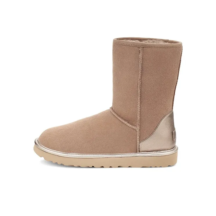 UGG CLASSIC SHORT Термический Устойчивый к истиранию Низ Резистентный Crew Сноубутсы Женские Цвет бука