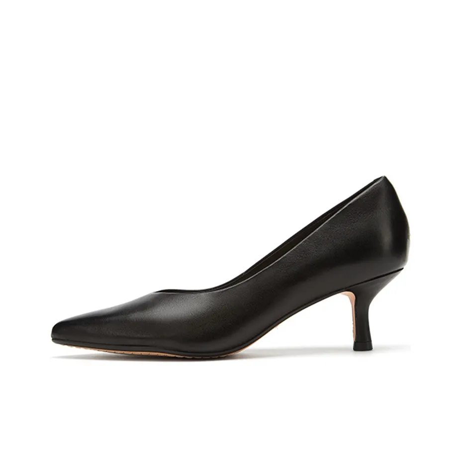 Clarks Кожа Узкий каблук Высокие каблуки Женские Черный