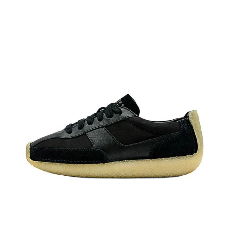 Clarks Спилок коровья кожа Дышащий Низкий Топ Повседневная обувь Женская Черная