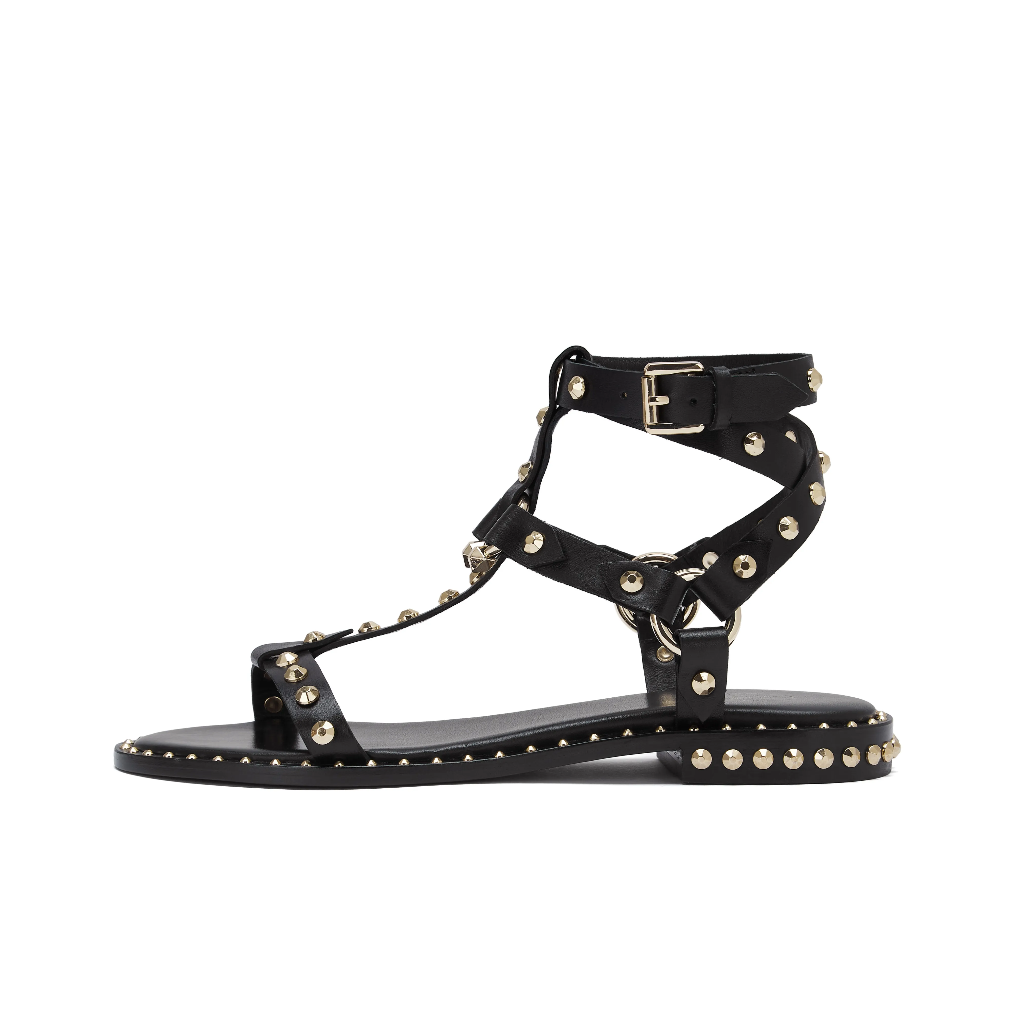 Пепельные сандалии в римском стиле из коллекции Pulp женские черные