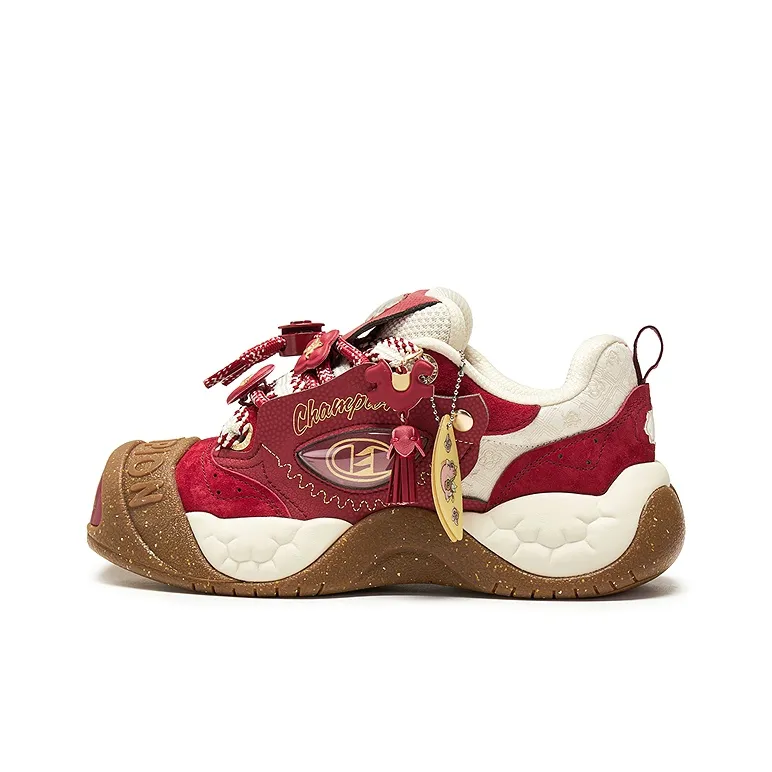 Champion Low Top Скейтборд Кроссовки Женские Новогодний Красный