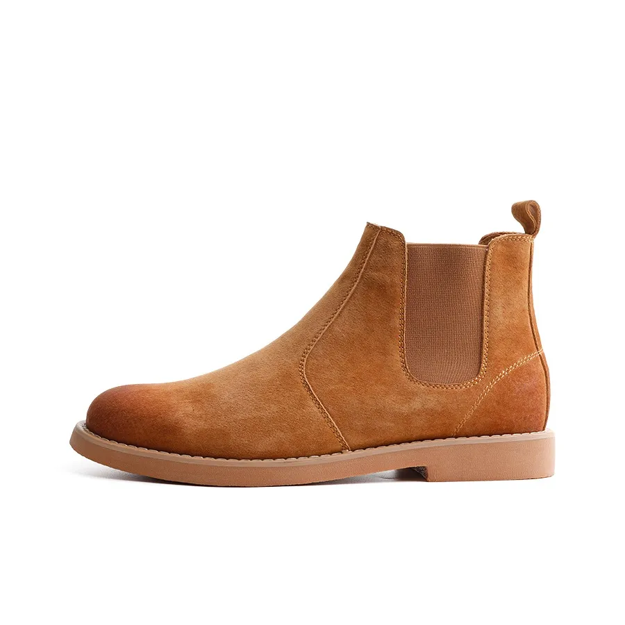 MR.A Британский стиль носки без рисунка модель Chelsea мужские желто-коричневые