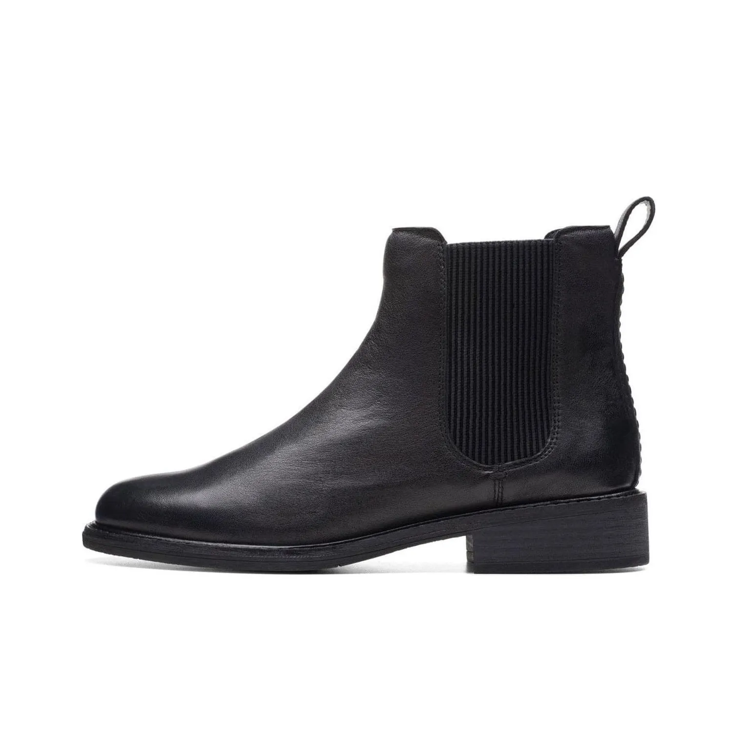 Clarks Кожа Короткий Челси 2 см Женский Черный