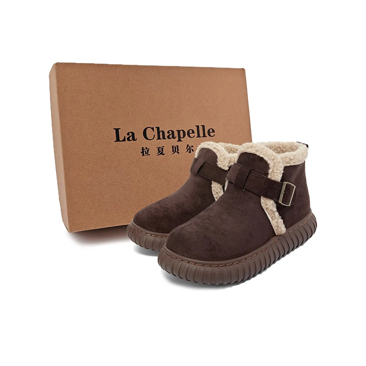 La Chapelle Устойчивый к истиранию Short Snow Boots Женские Коричневый