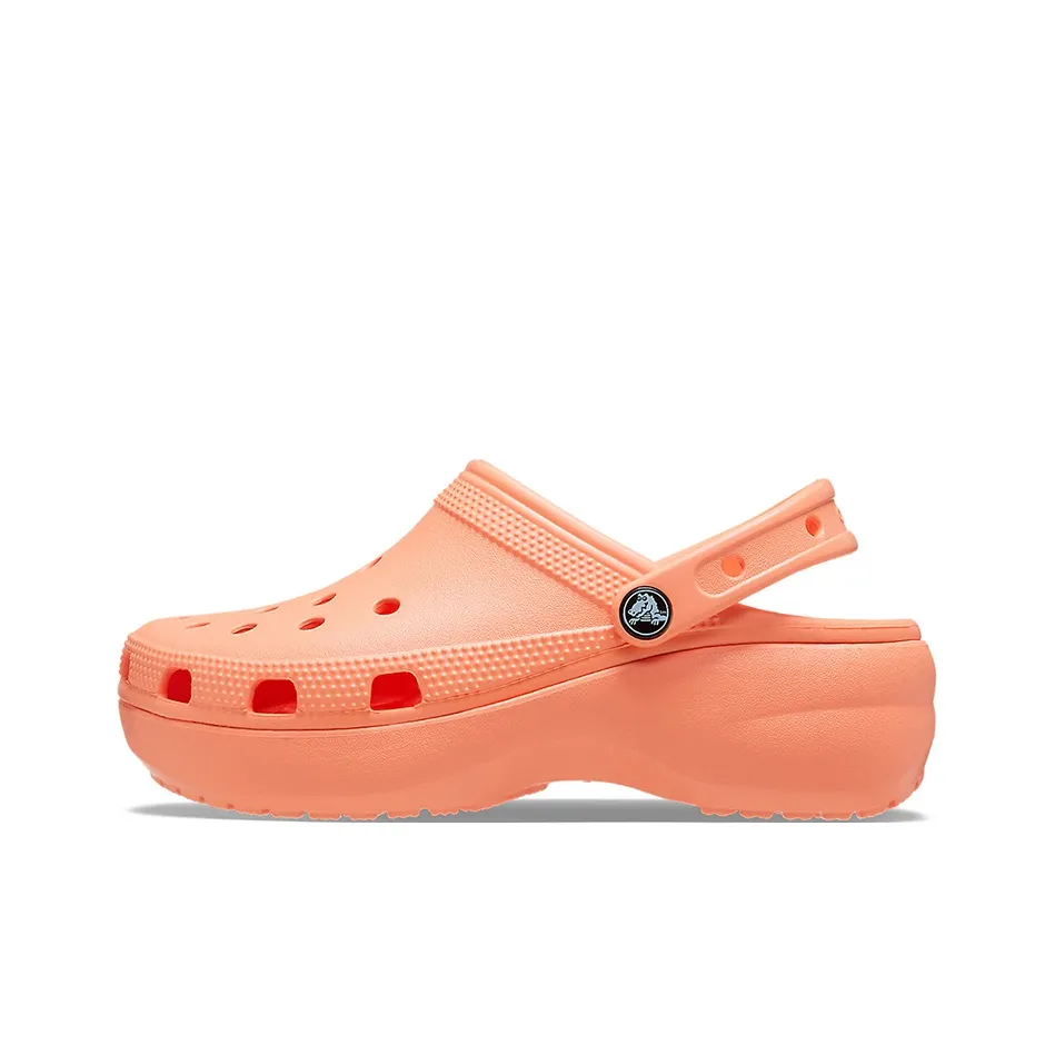 Crocs Classic Platform Clog ЭВА Сабо 4,1см Женские Красные