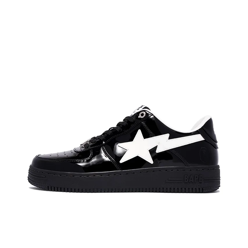 A BATHING APE BAPE STA Коровья кожа Устойчивая к истиранию Низкая повседневная обувь Женская