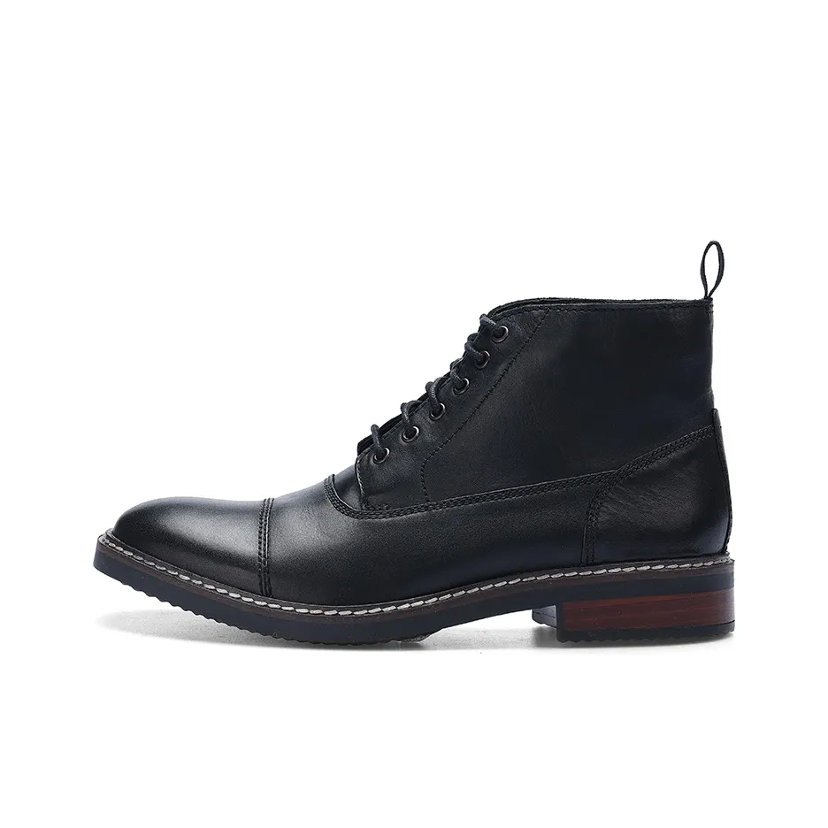 Clarks Ткань Коровья Кожа Термическая Водонепроницаемая Устойчивая к Износу Длина до Лыжки