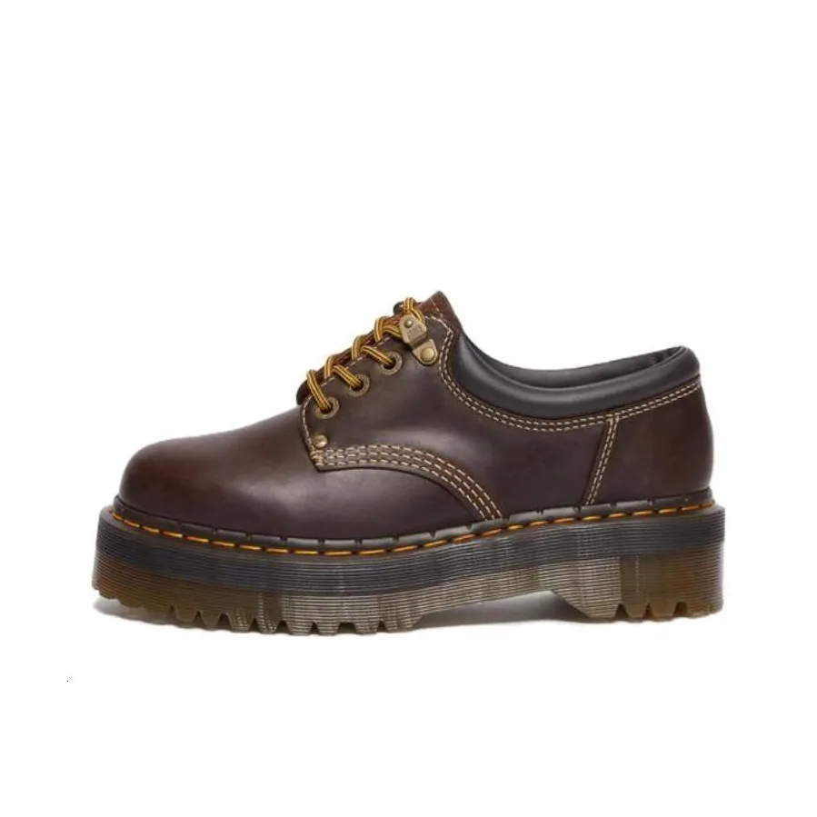 Dr.Martens 8053 Кожа Низкие Кеды Повседневная Обувь Унисекс Темно-Коричневый