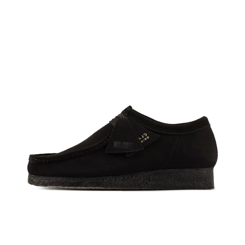 Clarks ORIGINALS Спилок Коровья Кожа Устойчивая к Износу Дышащая Низкий Верх Повседневная Обувь Женская Черная