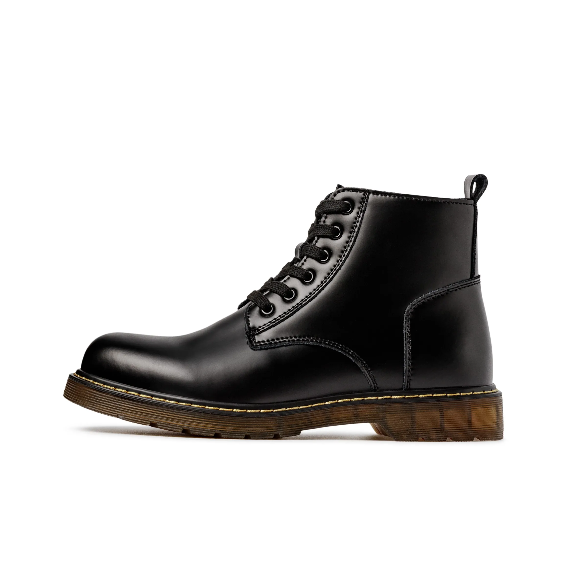 MADEN Martin Boots Спилок коровья кожа Носки Crew Ботинки Унисекс Черный Осенний Зимний