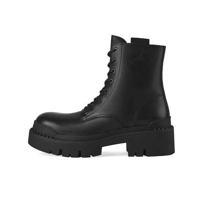 Пепельный короткий ботинок Martin из коровьей кожи для женщин