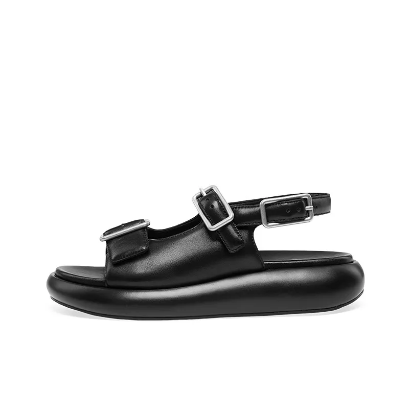 Пепельные VIRGY овчиненные сандалии на шнуровке для женщин