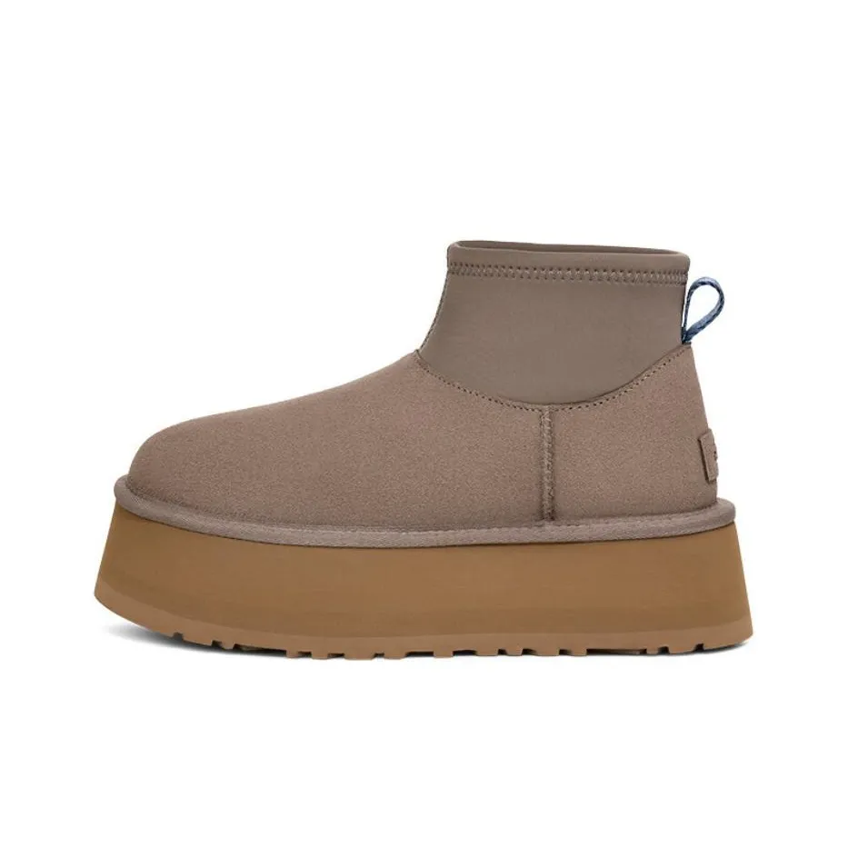 UGG Classic Dipper Короткие Снежные Ботинки Женские Серый Коричневый