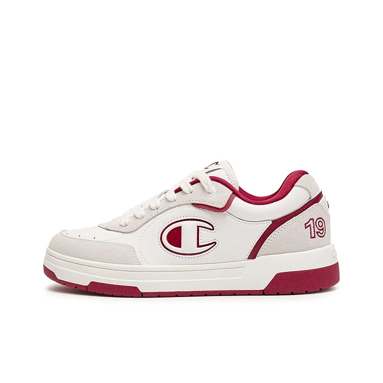 Champion Текстиль Синтетическая кожа Баланс Низкие кеды для скейтбординга Унисекс Молочно-белый Пепельно-красный