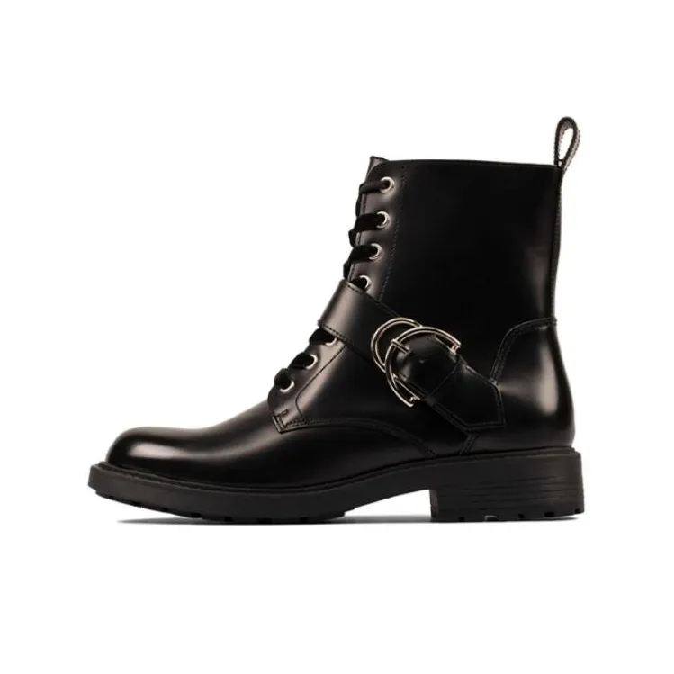 Clarks Кожа Улучшенная Мода Ботильоны Женские Черные