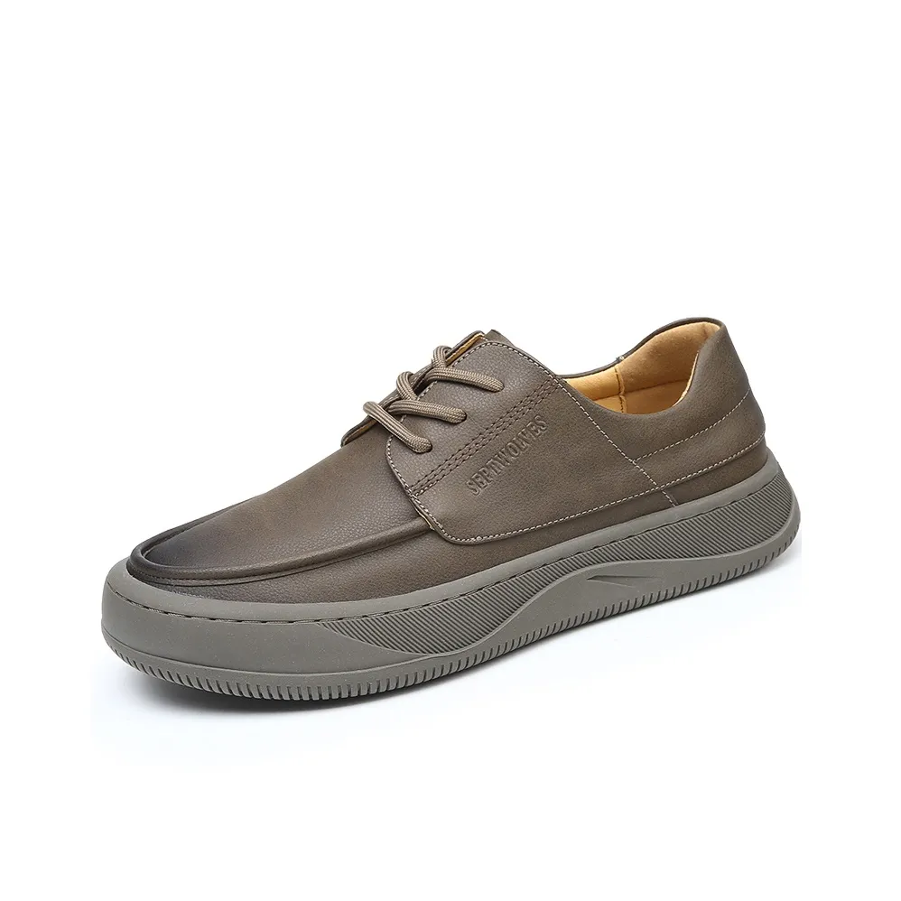 MODENGPAN Microfiber Leather Casual Shoes Men's