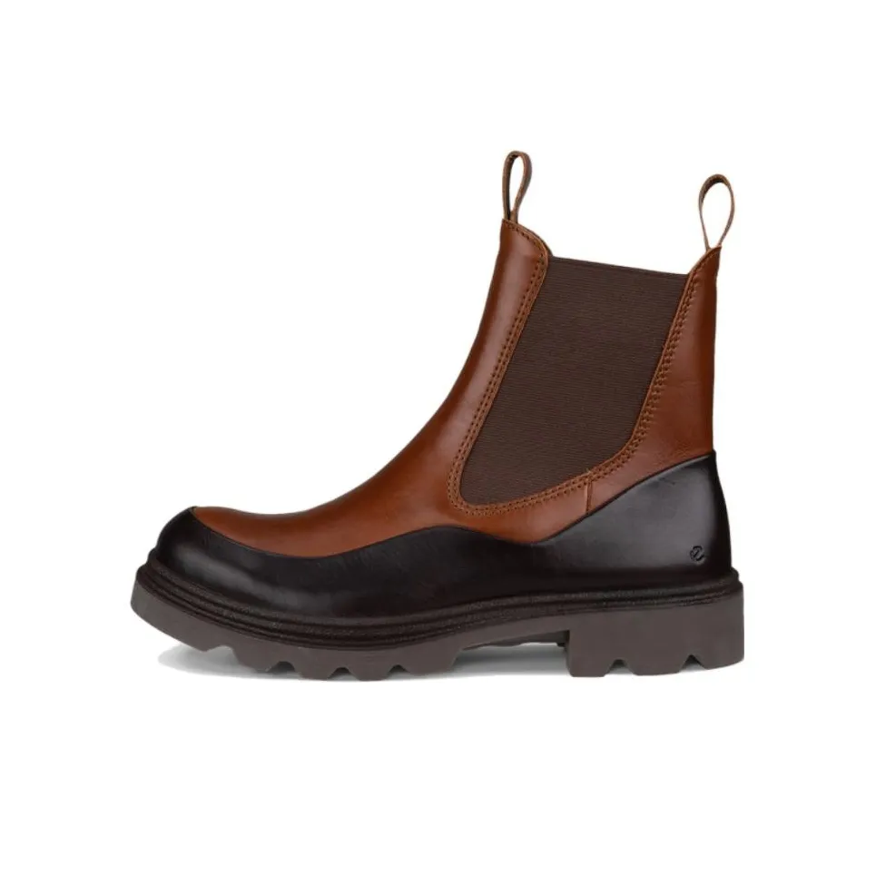 Ecco Кожа Короткий Челси Женский Коричневый