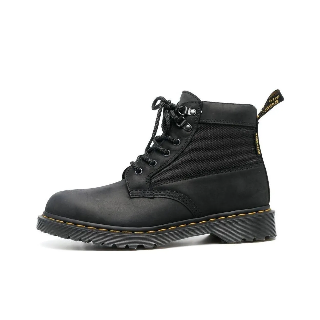 Dr.Martens 101 Коровья кожа Короткие армейские ботинки Мужские Черные
