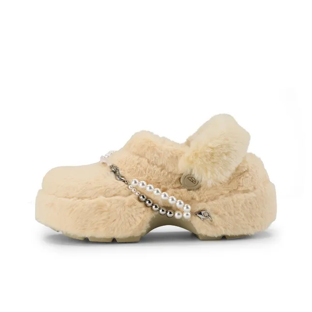 Lost In Echo x Crocs Pearl с флисовой подкладкой мюли домашние тапочки женские тауповый