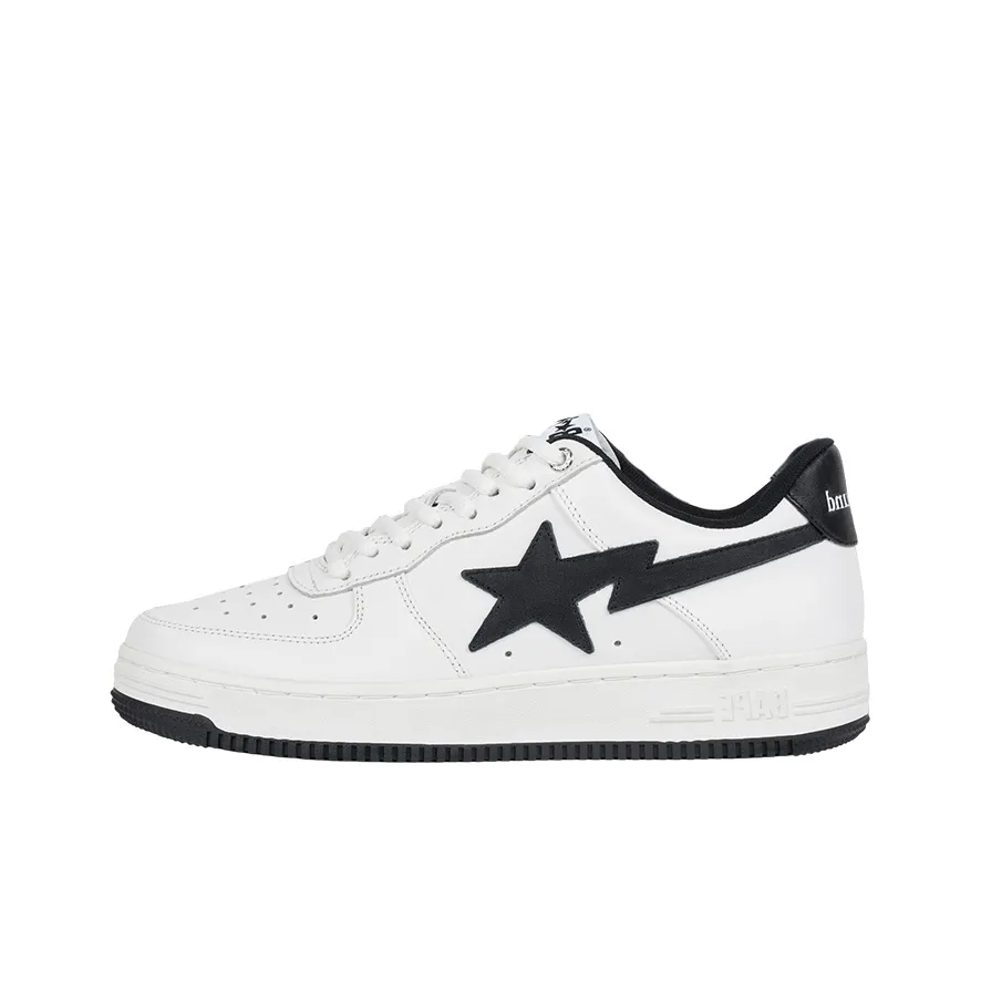 A BATHING APE X JJJJound STA Кожа Удобные Низкие Кеды для Скейтбординга Мужские Черно-Белые