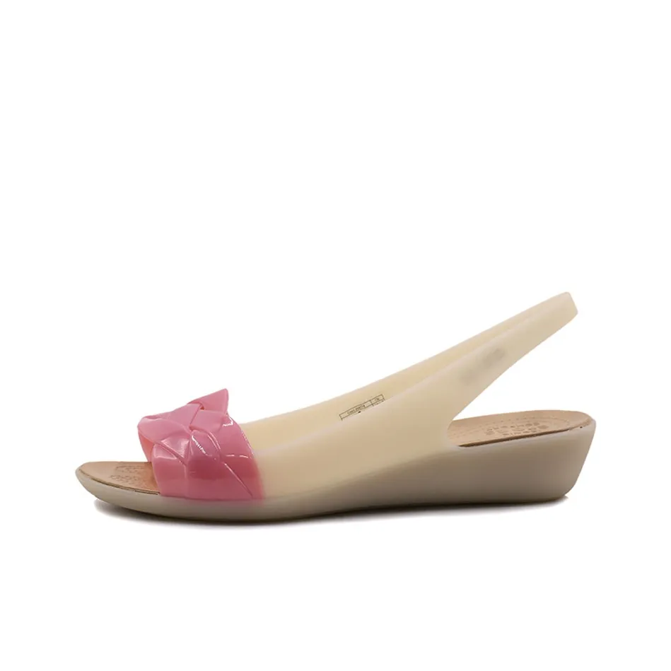 Crocs Повседневные Сандалии Женские Белые Розовые