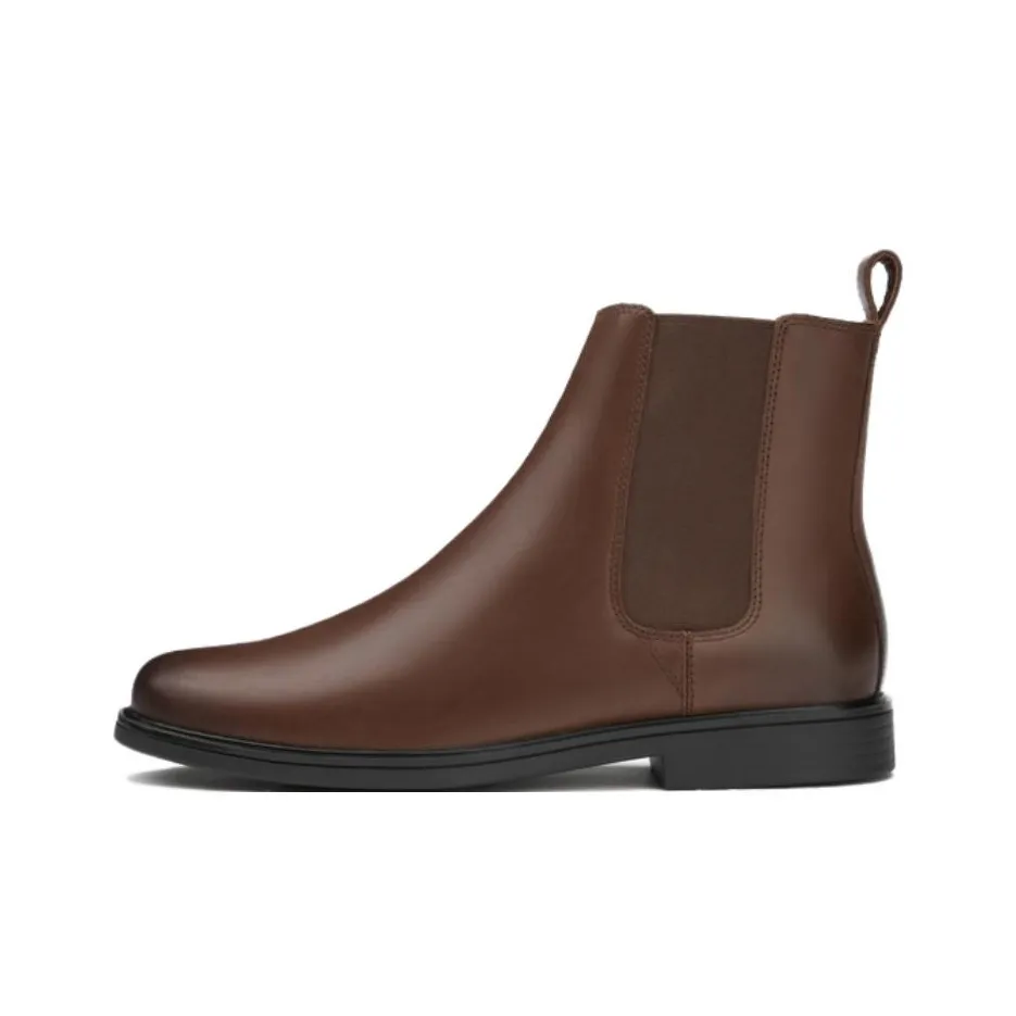 Clarks Коровья кожа Короткий Челси Мужской Коричневый