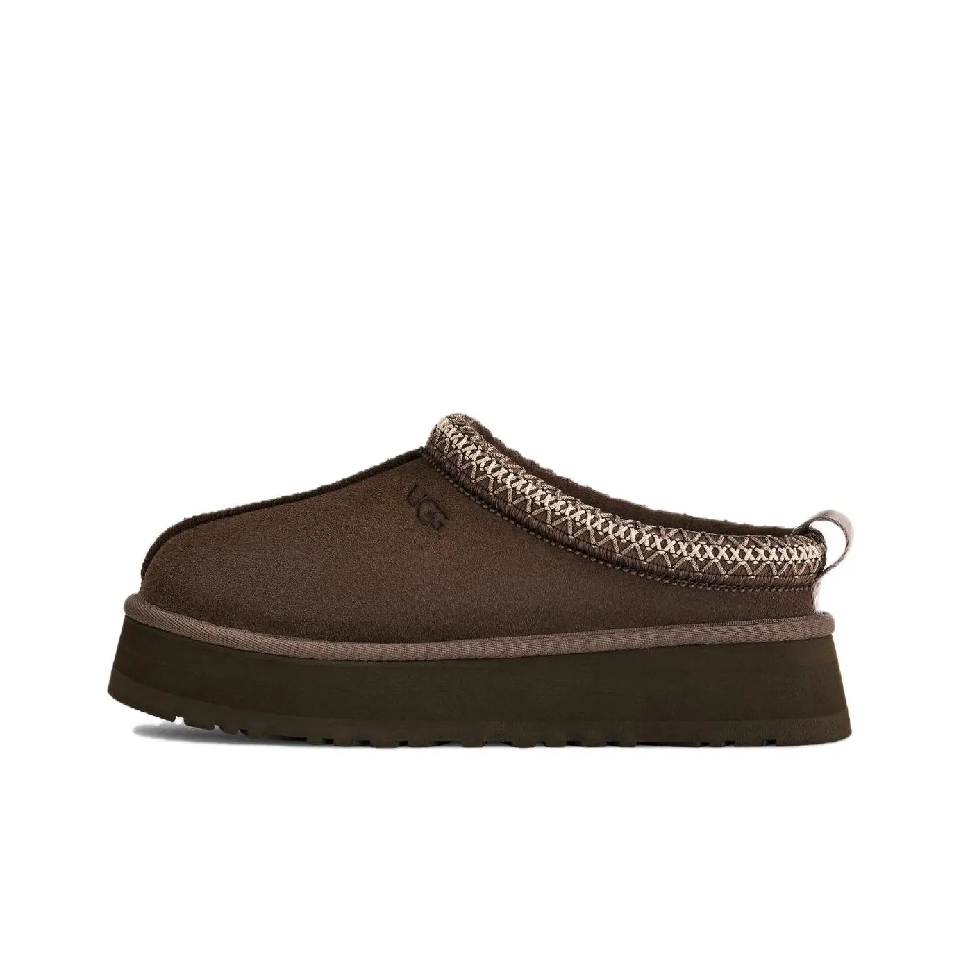 UGG Tazz Удобные Минималистичные Флисовые Мюли из ЭВА устойчивые к истиранию Домашние тапочки Унисекс Темно-коричневые
