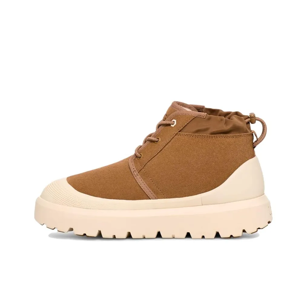 UGG Neumel Hybrid Weather Замшевые Короткие Снежные Ботинки Унисекс Коричнево-Бежевые