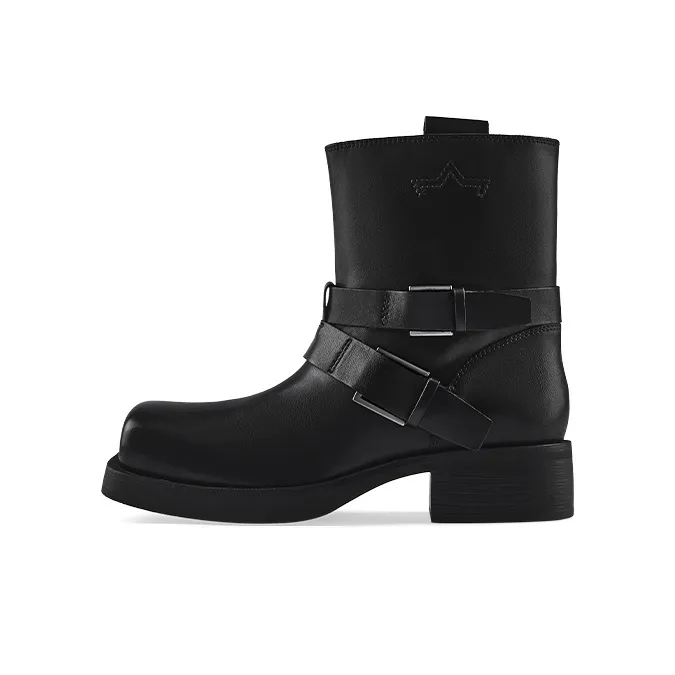 Пепельные ботильоны, черные, женские