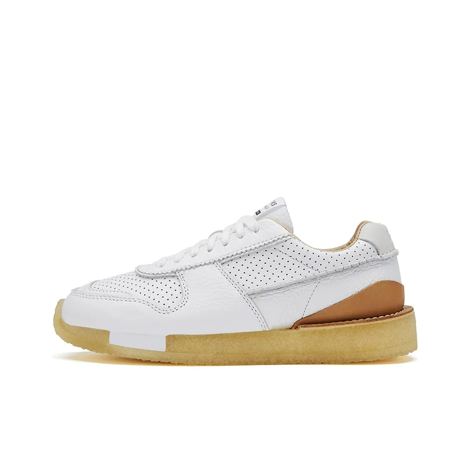 Clarks ORIGINALS Коровья кожа Низкий топ Повседневная обувь Женская Белая